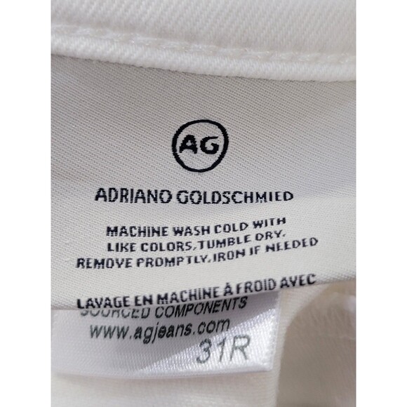 GC Women's Size 31R Adriano Goldschmied AG Legging Ankle White Skinny Jeans EUC - Picture 13 of 15